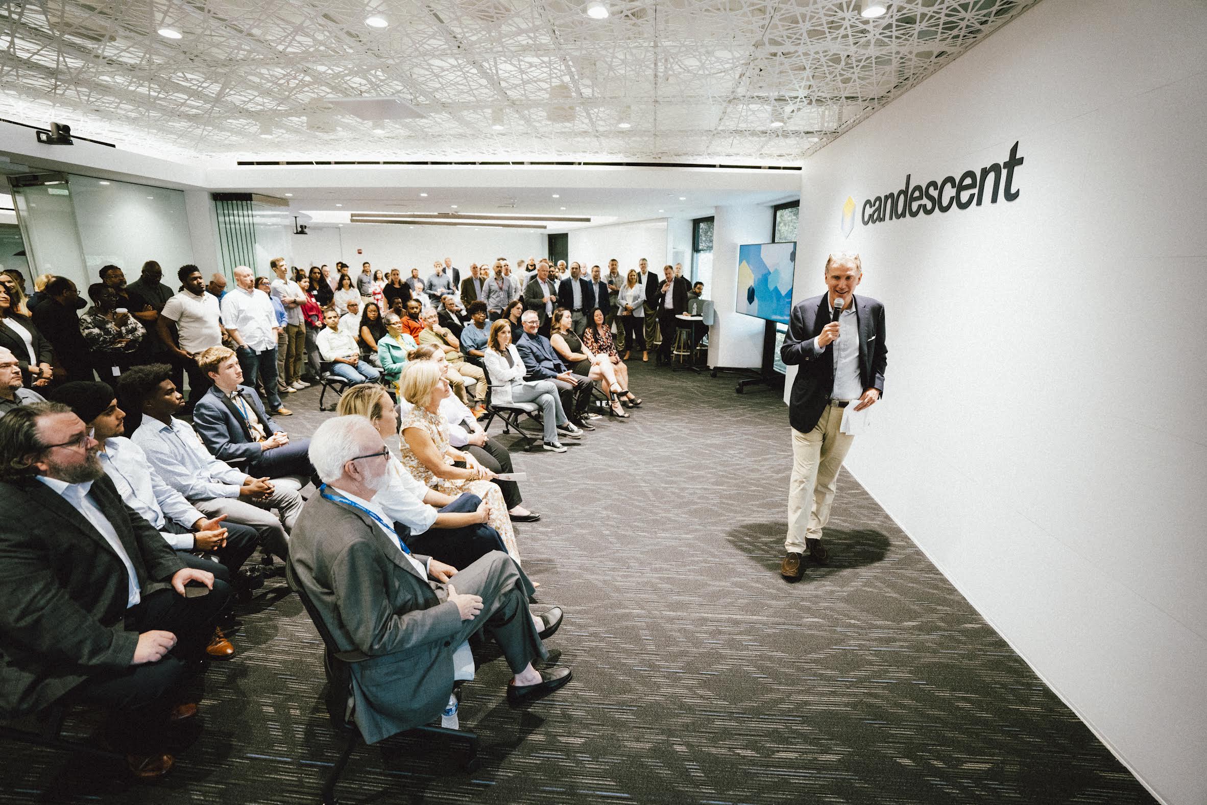 Brendan Tansill in the Candescent office