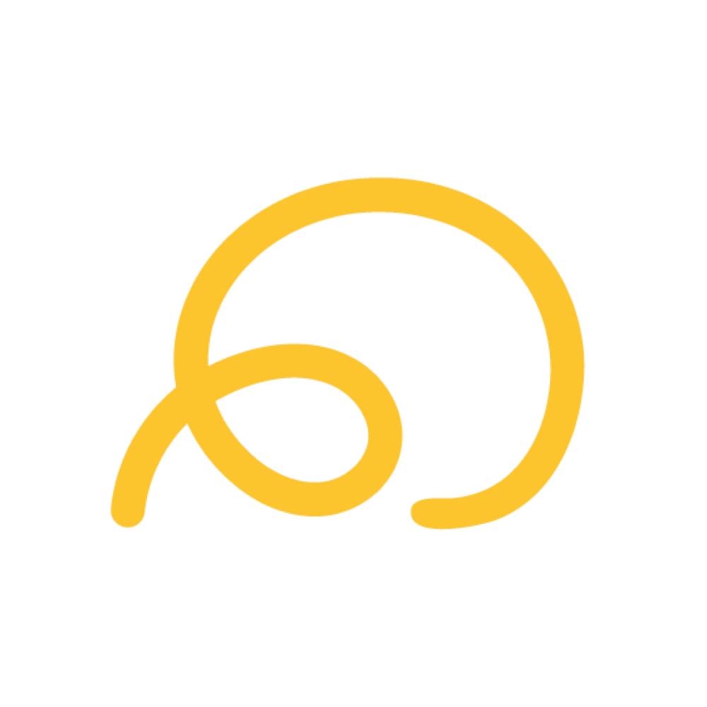 LASSO's company logo - a yellow swirled line