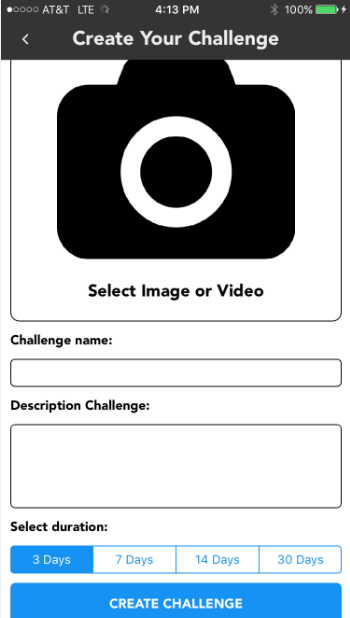 Create Challenge Screen