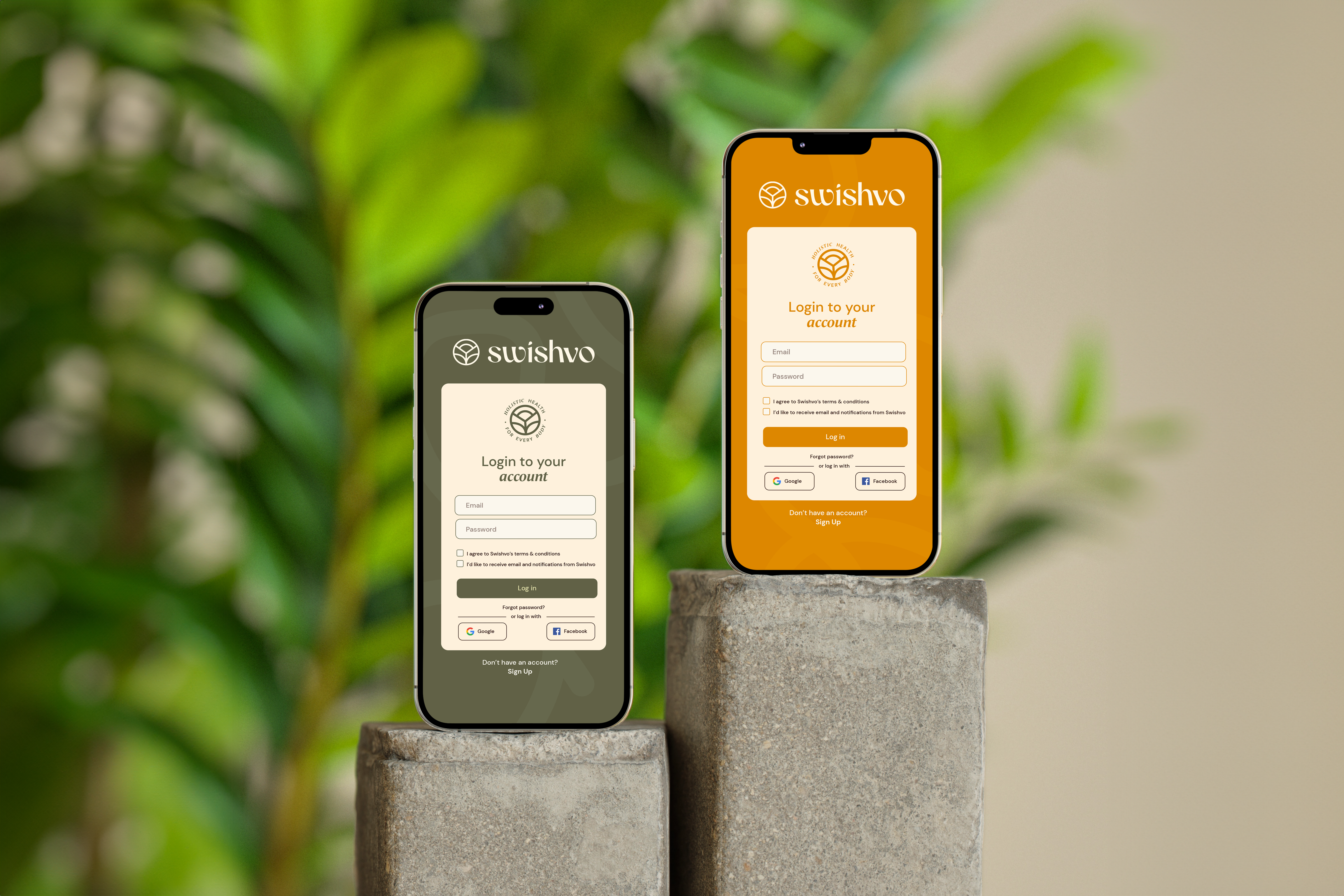 photo of the Swishvo app and product on a phone 