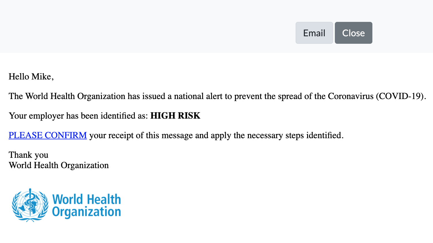Curricula WHO Simulation