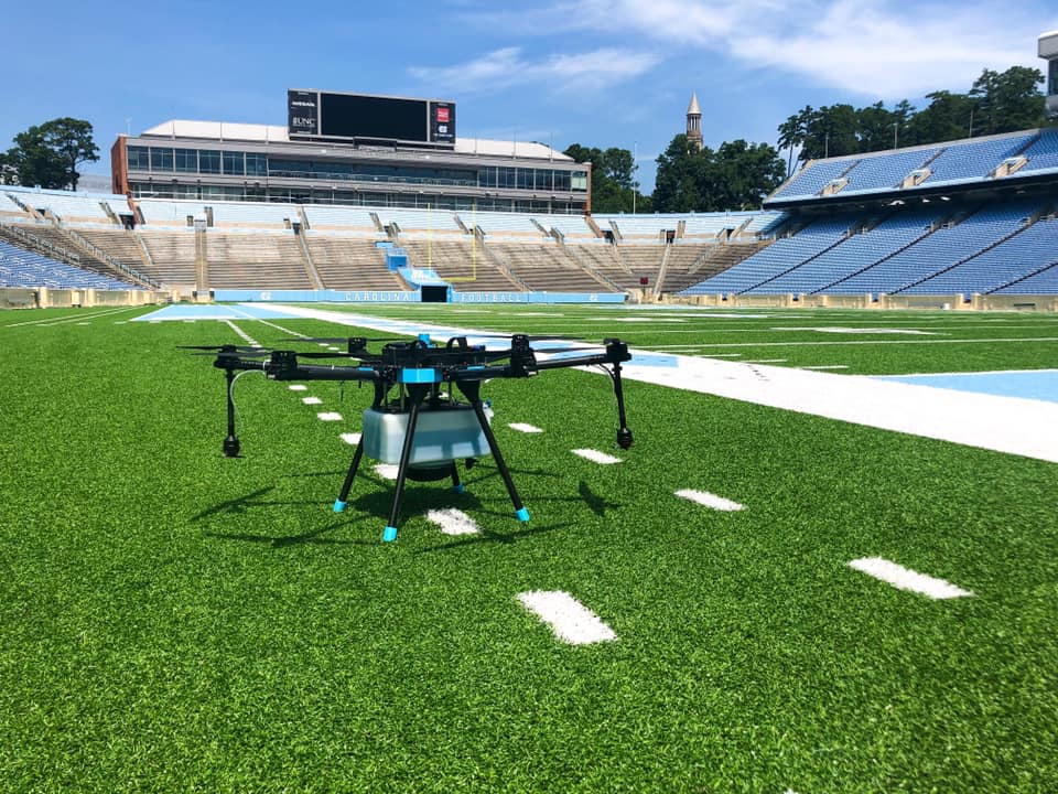 Drones from Charlotte are helping bring schools and football back this fall